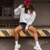 kobieta, bluza, szara bluza, strój sportowy, ze ściągaczem, szary
