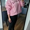 bluza, bluza damska, różowa bluza, różowa bluza damska, bluza oversize, bluza bez kaptura, bluza ze ściągaczem