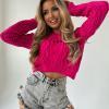 sweter, sweter damski, sweter ażurowy, różowy sweter, różowy sweter damski, moda damska, sklep online, sklep z odzieżą damską