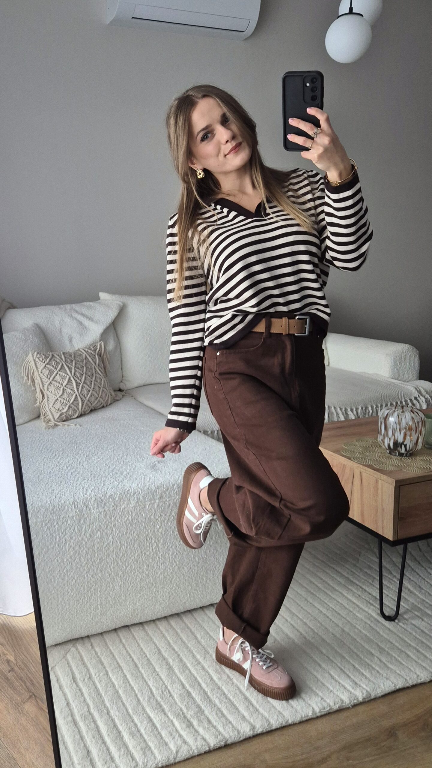 Spodnie AARON brązowe - obrazek 2